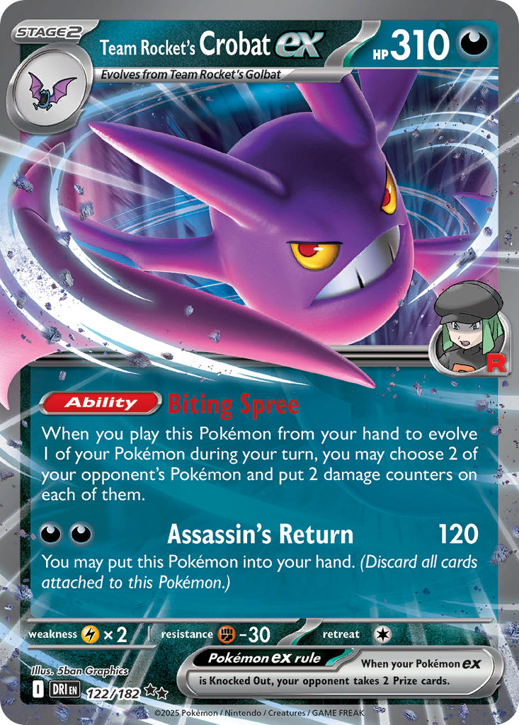Team Rockets Crobat ex (DRI #122)