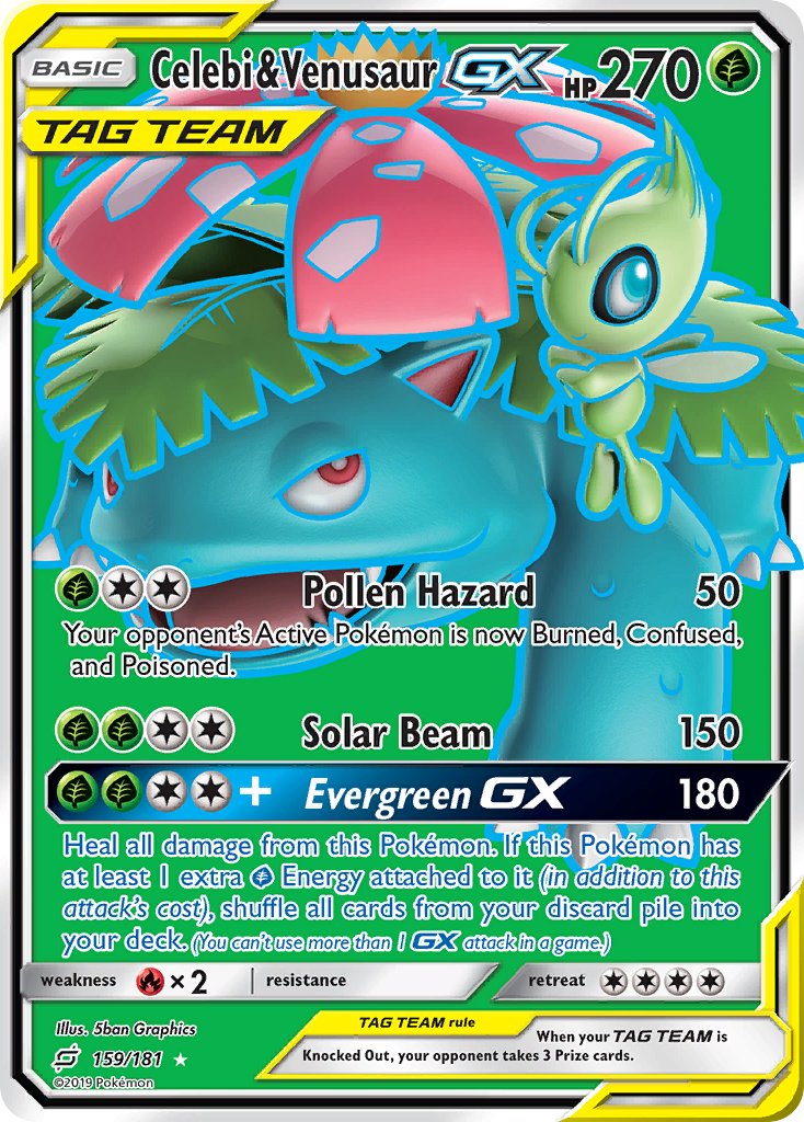 Celebi & Venusaur-GX (TEU #159)