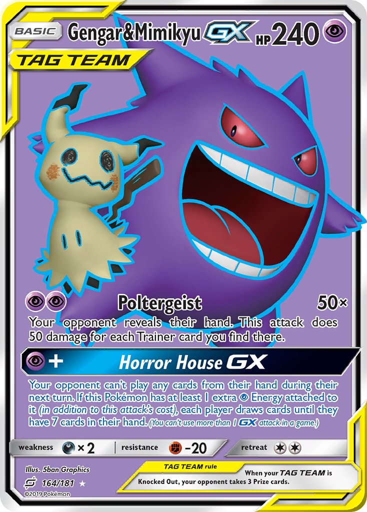 Gengar & Mimikyu-GX (TEU #164)