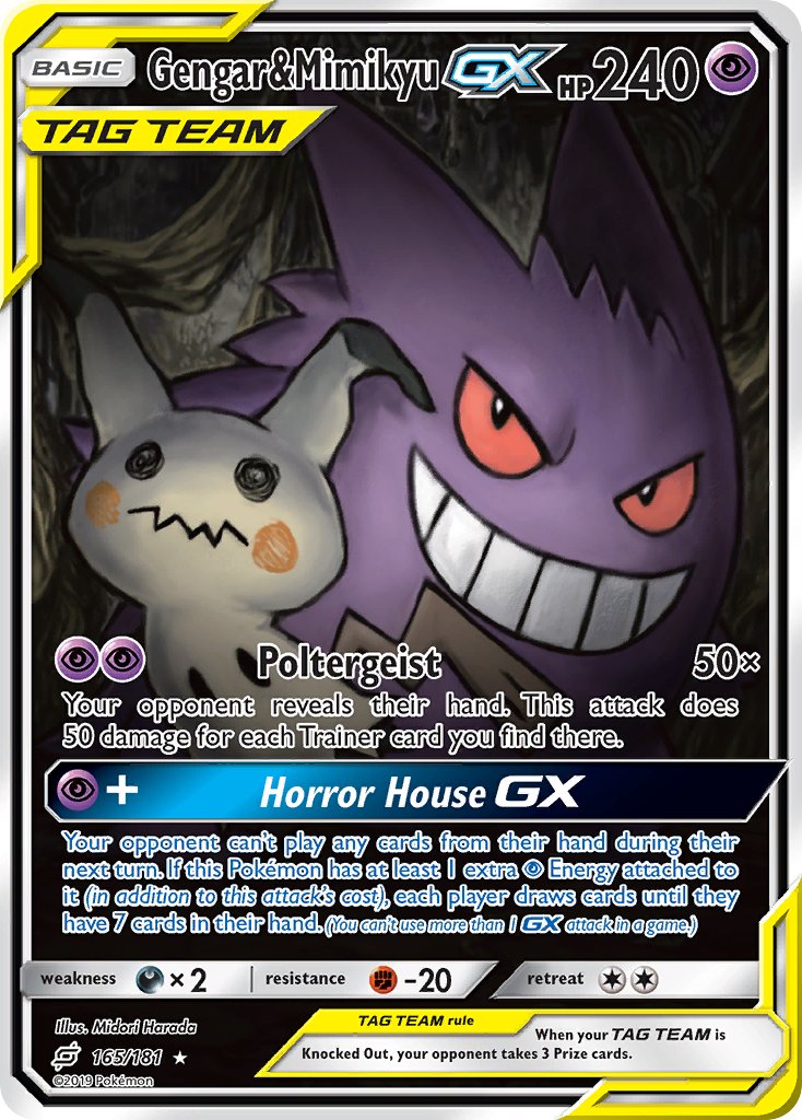 Gengar & Mimikyu-GX (TEU #165)